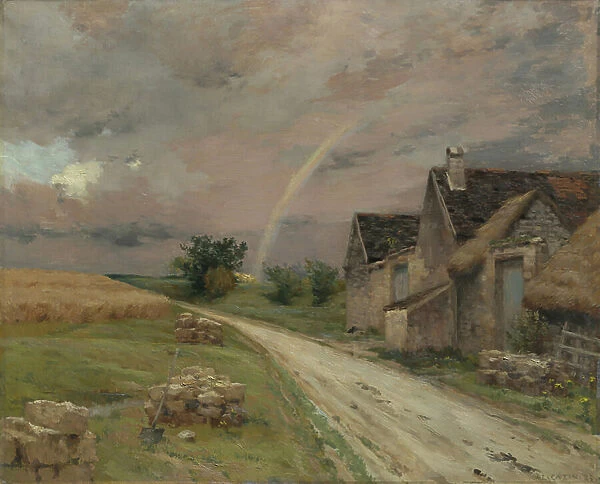 The Rainbow, Acheres la Foret, 1883 (oil on fabric)