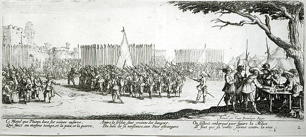 The Raising of an Army, plate 2 from The Miseries and Misfortunes of War