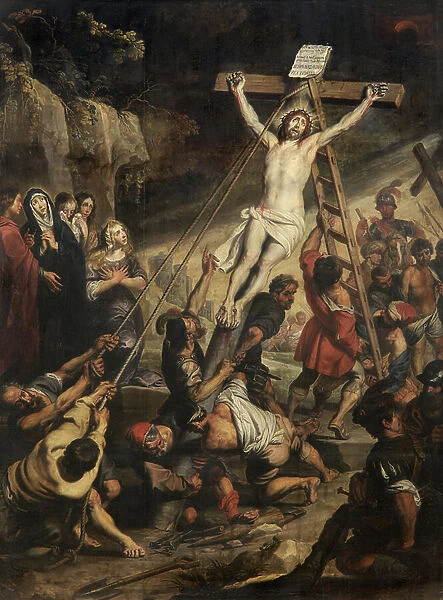 Raising of the Cross (oil on canvas)