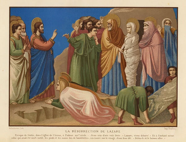 Raising of Lazarus (chromolitho)