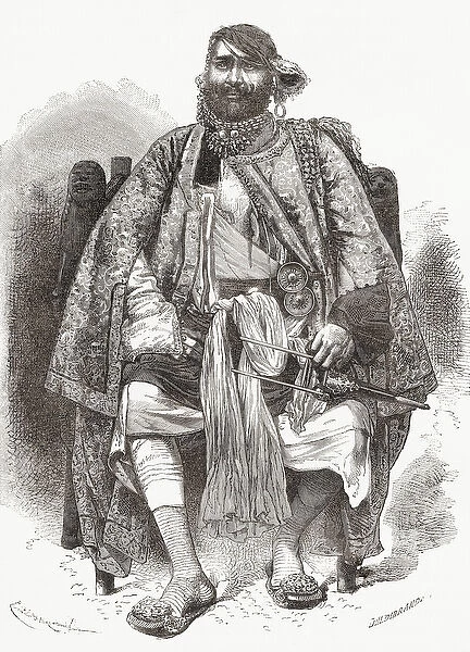 Rana Bhagwant Singh, from El Mundo en la Mano, published 1878 (litho)