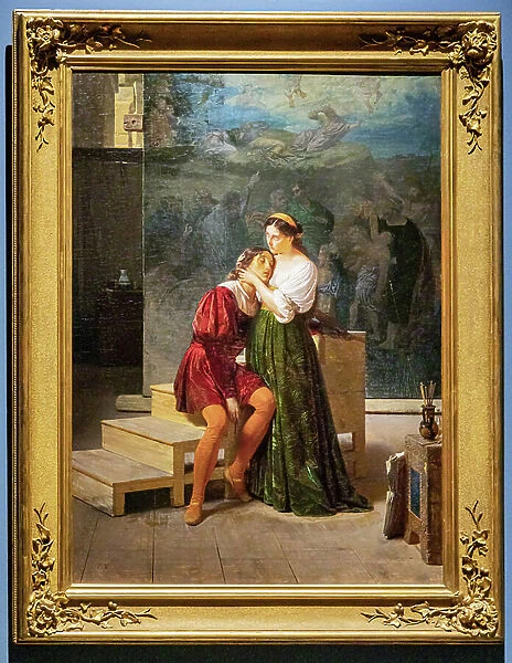 Raphael and Fornarina, 1866 (oil on canvas)
