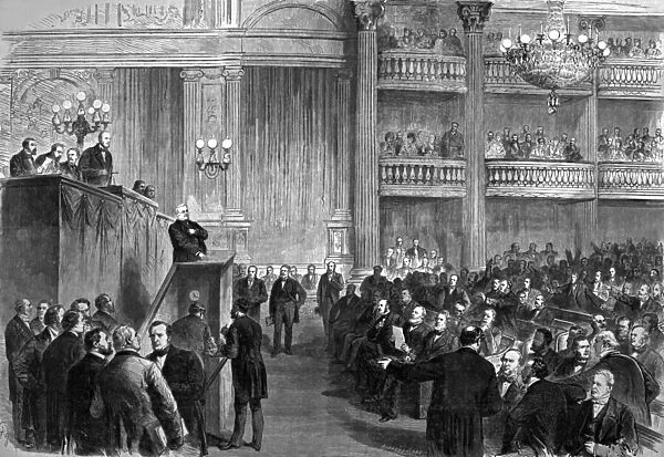 Ratification of the Preliminaries of Peace at the French National Assembly on 1st March 1871 (engraving)