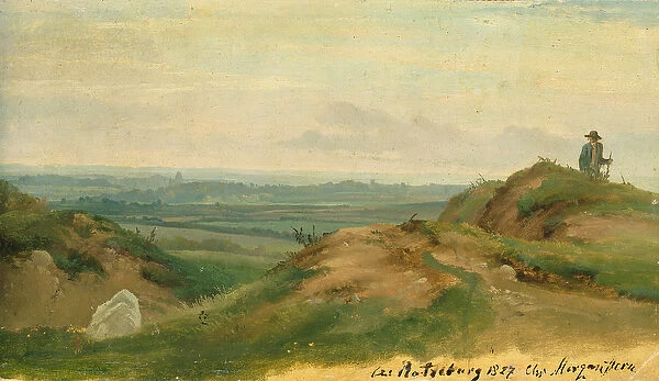 At Ratzeburg, 1827 (oil on paper on card)