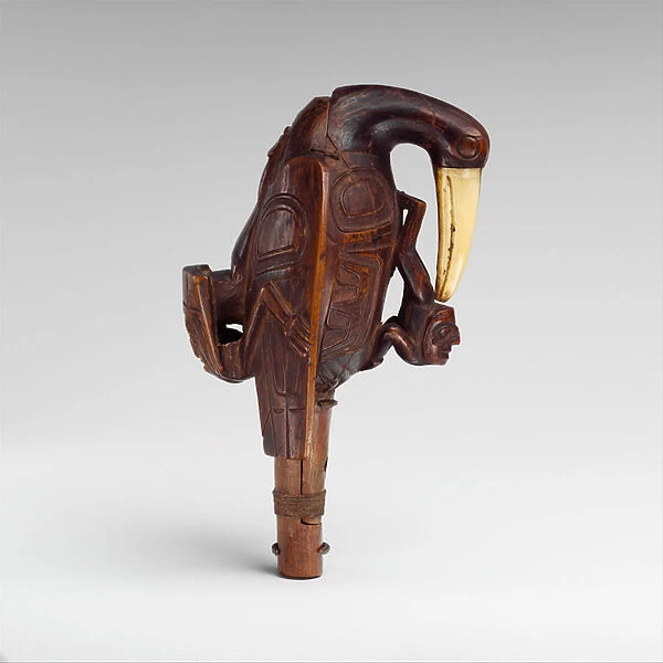 Raven Rattle, c. 1840 (wood and ivory)