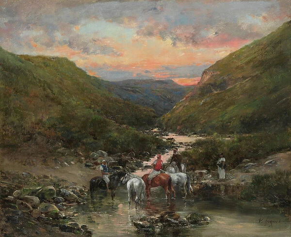 Ravine Near Biskra, 1890-1900 (oil on canvas)