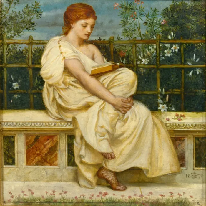 Framed Print : Reading. CH24077 Reading by Poynter, Edward John Framed Print : Reading. CH24077 Reading by Poynter, Edward John