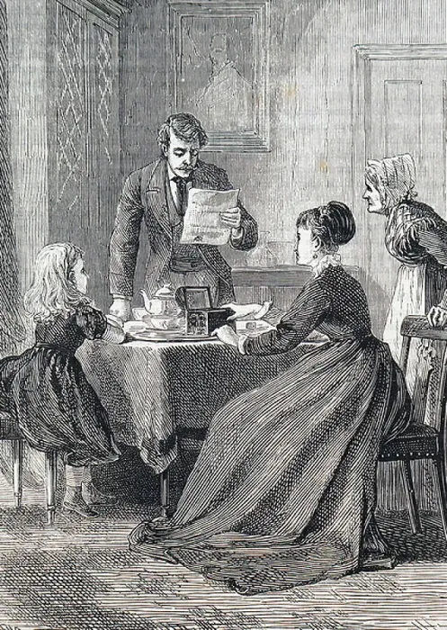 Framed Print : The reading of a will