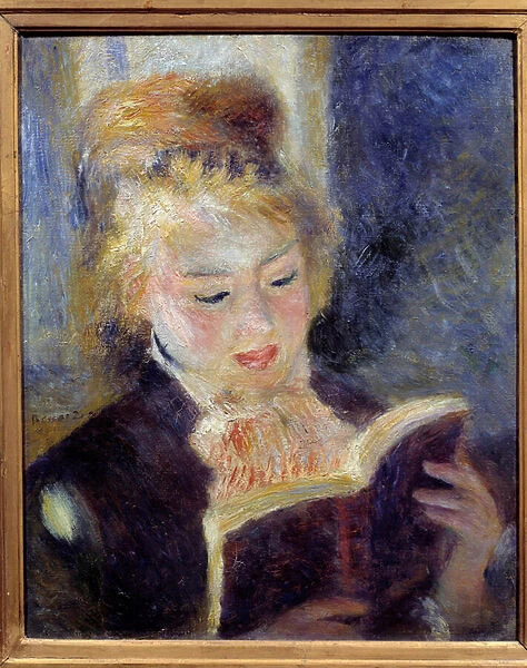 The reading-er Painting by Pierre Auguste Renoir (1841-1919) 1874 Sun