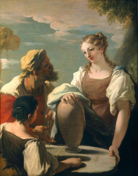 Rebecca at the Well (oil on canvas)