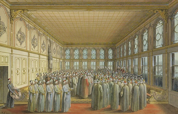The reception of an Ambassador by the Grand Vizier at Topkapi Palace, Constantinople
