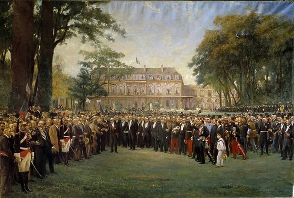 Reception of the mayors of France at the Elysee on September 22, 1900