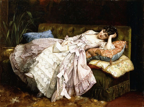 A Reclining Beauty, 1877 (oil on canvas)