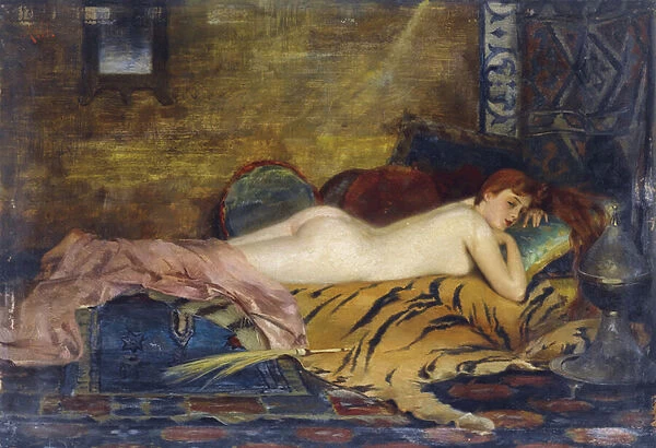 Reclining Nude - Theodore Jacques Ralli (Theodoros Rallis) (1852-1909)