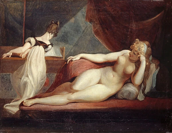 Reclining Nude and Woman at the Piano, 1799-1800 (oil on canvas)