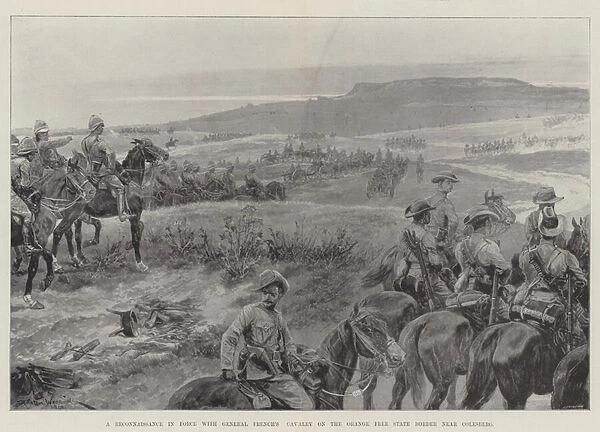 A Reconnaissance in Force with General Frenchs Cavalry on the Orange Free State Border near Colesberg (engraving)