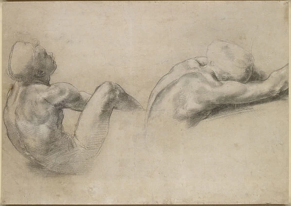 Recto: Two nude Studies, WA1846. 210 (black chalk with white heightening