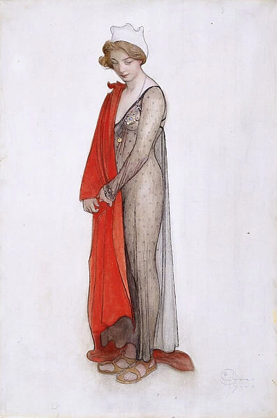 Red and Black, 1906 (w  /  c on paper