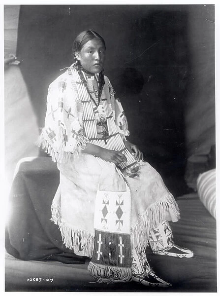 Red Elk Woman, a Sioux girl, c. 1907 (b  /  w photo)