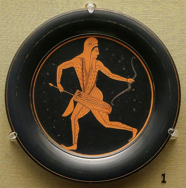 Red-figured plate, 6th century bc (ceramic)