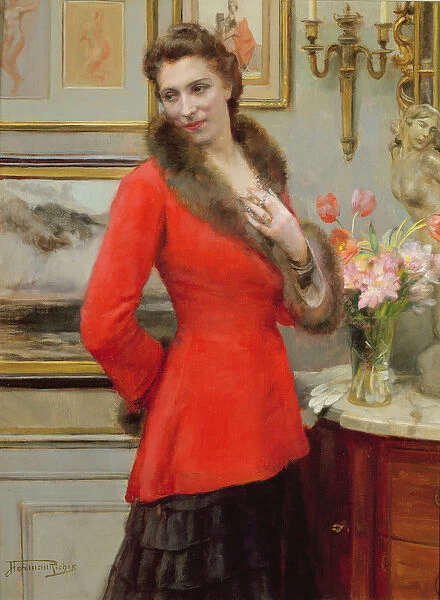 The Red Jacket (oil on canvas)