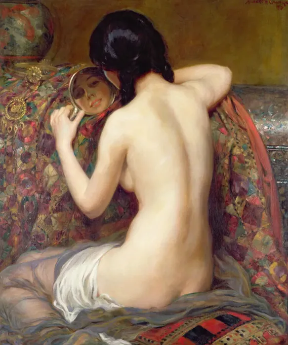 Framed Print : A Reflection, 1919 Framed Print : A Reflection, 1919