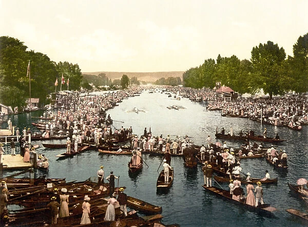 The Regatta Course II, Henley-on-Thames (hand-coloured photo)