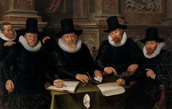 Four Regents and the House Father of the Amsterdam Lepers Asylum