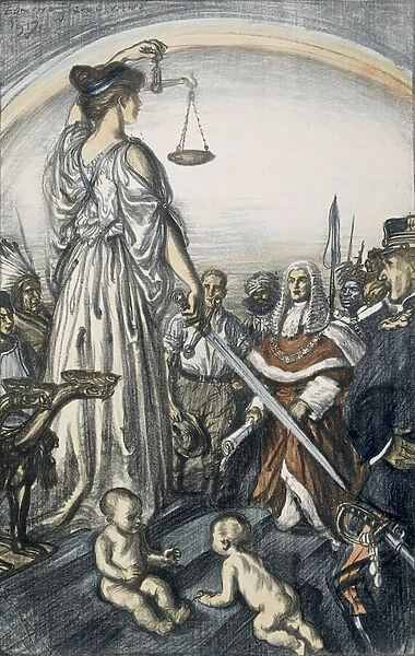 The Reign of Justice, 1917 (lithograph)