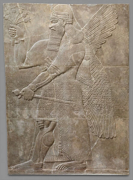 Relief panel, Neo-Assyrian, c. 883-859 B. C. (gypsum alabaster)