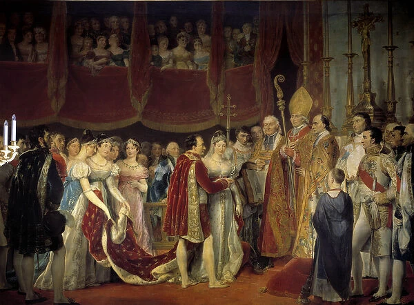 Religious marriage of Napoleon I (1769-1821) with Archduchess Marie Louise of
