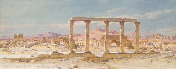 The Remains of Zenobias Palace, Palmyra, 1859 (w  /  c on paper)