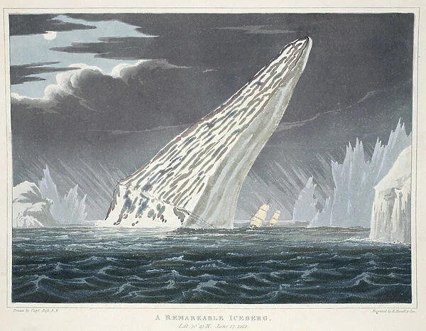 A Remarkable Iceberg, illustration from A Voyage of discovery