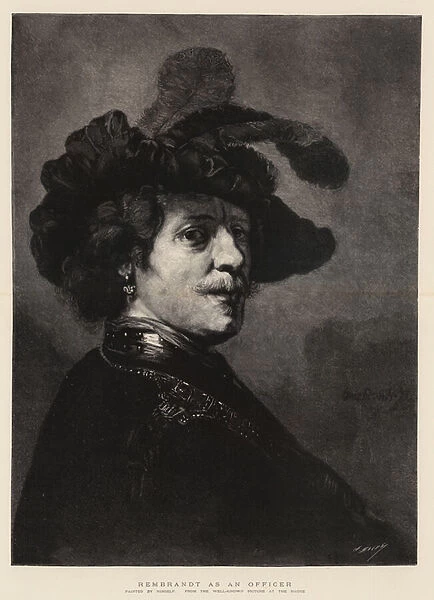 Rembrandt as an Officer (engraving)