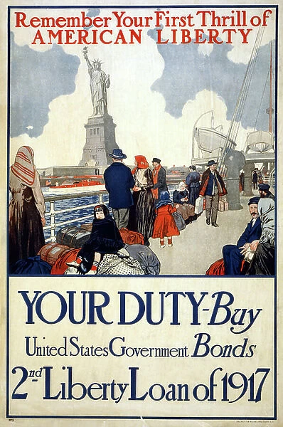 'Remember your first thrill of American liberty', 1917 (colour litho)