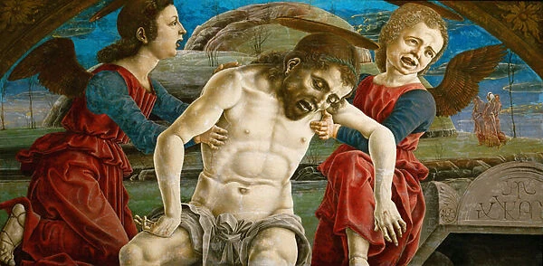 Renaissance : Le corps du Christ, entoure d anges - The body of Christ