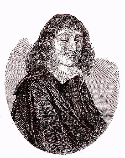 Rene Descartes, french physicist, mathematician, philosopher. 1865 (engraving)