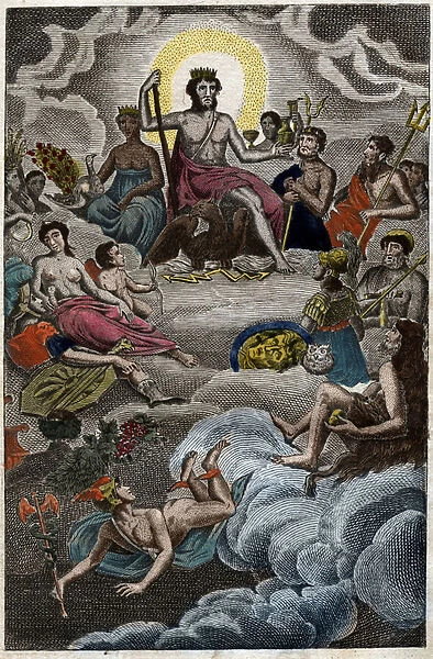 Representation of the Assembly of the Gods on the mount Olympus or Twelve Olympians