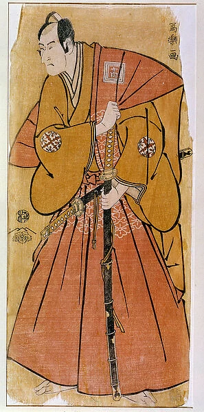 Representation of a kabuki actor, actor Ichikawa Komazo III