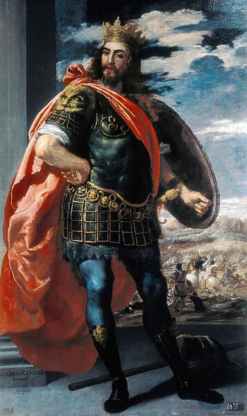 Representation of King Visigoth Alaric II (484-507) (oil on canvas)