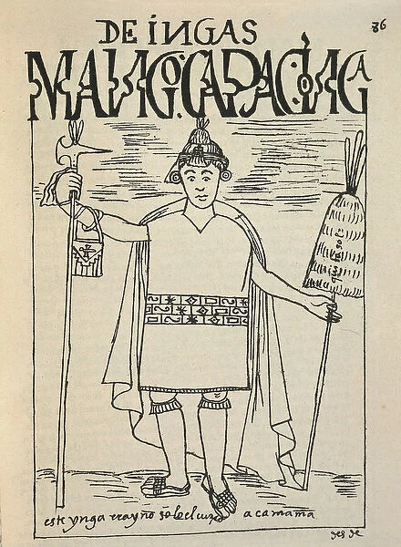 Representation of Manco Capac, the legendary Incan foundator of the Kingdom of Cusco