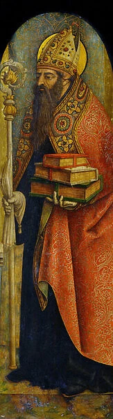 'Representation de saint Augustin d Hippone'(354-430) Peinture de Carlo Crivelli (vers 1435-1495) vers 1480 National Museum of Western Art, Tokyo Japon