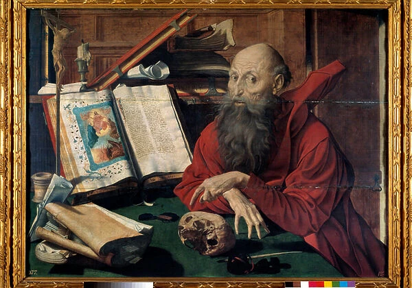 Representation of Saint Jerome in his study (Painting, 1547)