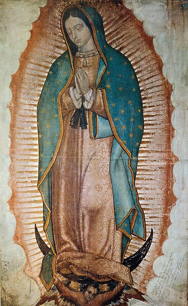 Representation of the Virgin of Guadalupe, patron saint of Mexico Prints