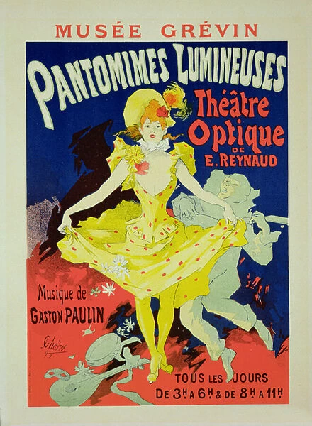 Reproduction of a Poster Advertising Pantomimes Lumineuses at the Musee Grevin