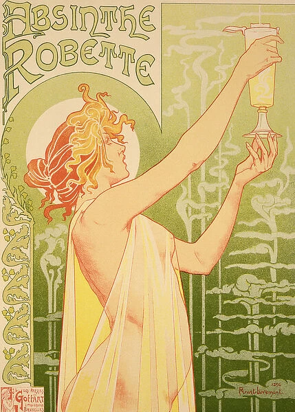Reproduction of a poster advertising Robette Absinthe, 1896 (colour litho)