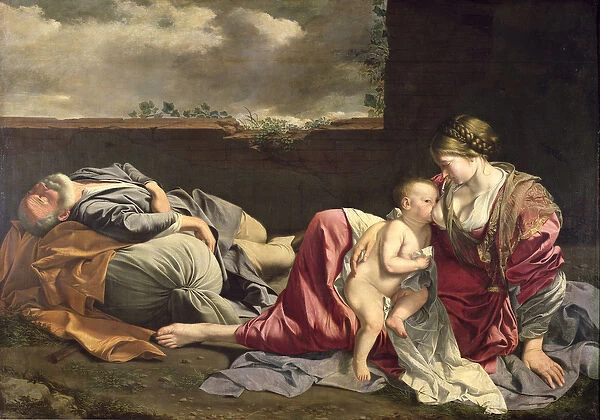 The Rest on the Flight into Egypt, 1628 (oil on canvas)