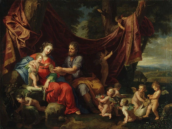The Rest on the Flight into Egypt, 1652 (oil on canvas)