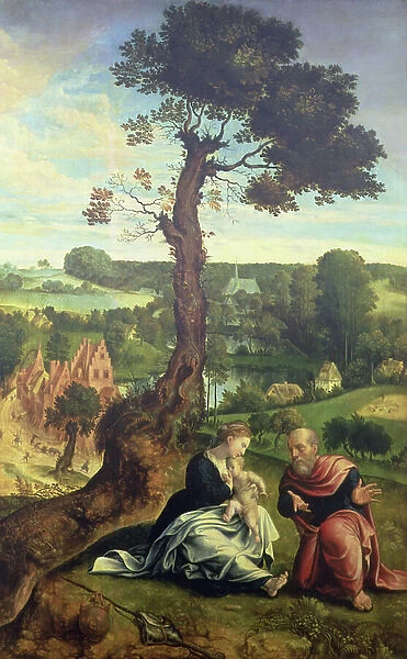 The Rest on the Flight into Egypt, c. 1534-40 (panel)