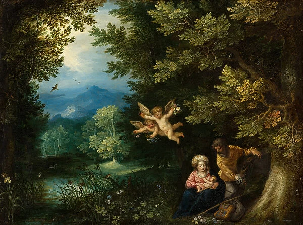 Rest on the Flight into Egypt, c. 1595 (oil on copper on panel)